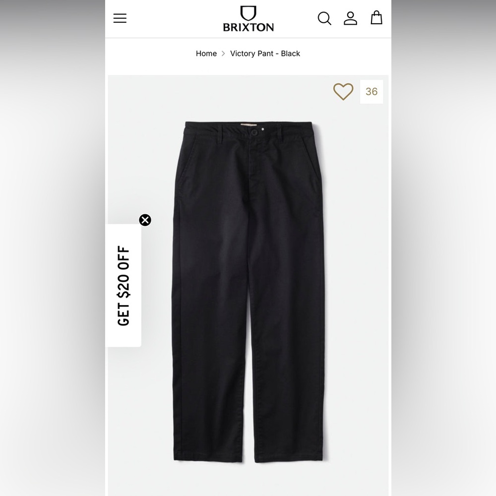 Brixton victory pants